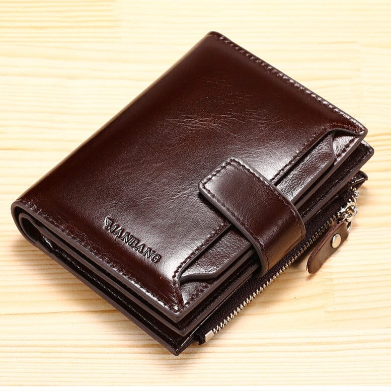 Carteira Masculina de Couro Manbag Montclive MT478