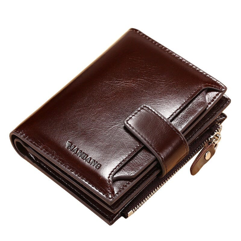 Carteira Masculina de Couro Manbag Montclive MT478