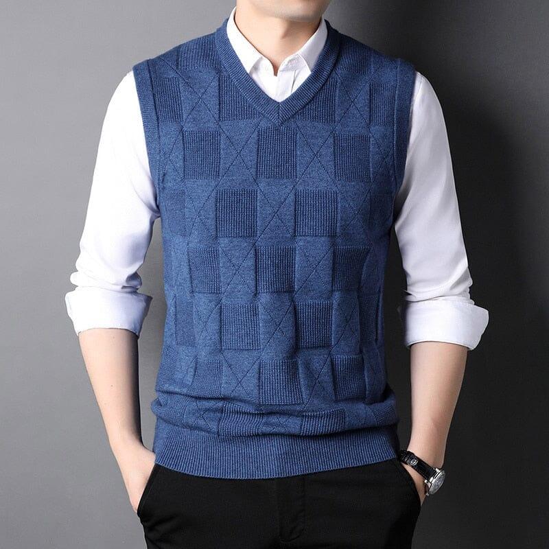 Colete Masculino Tricot Xadrez Romenzi RZ668