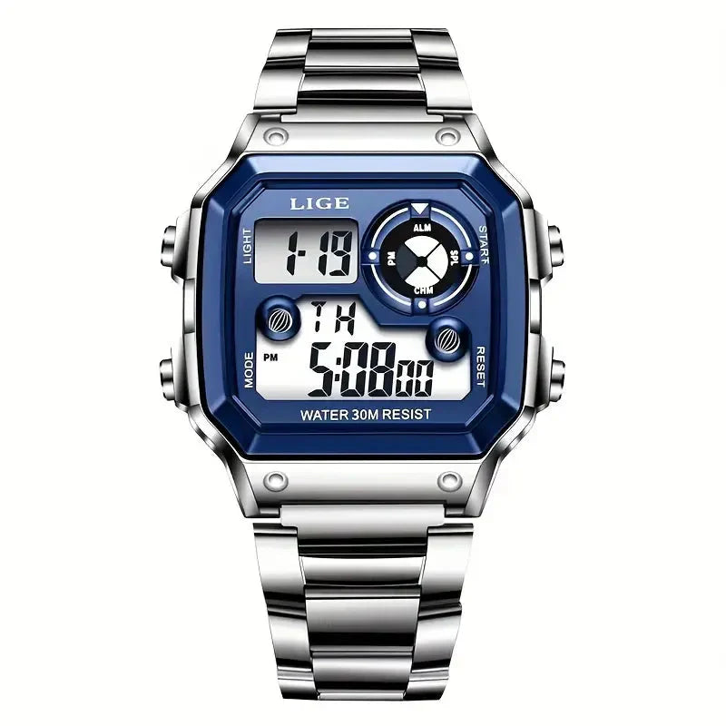 Relógio Masculino Digital Esportivo Lige Montclive MT536