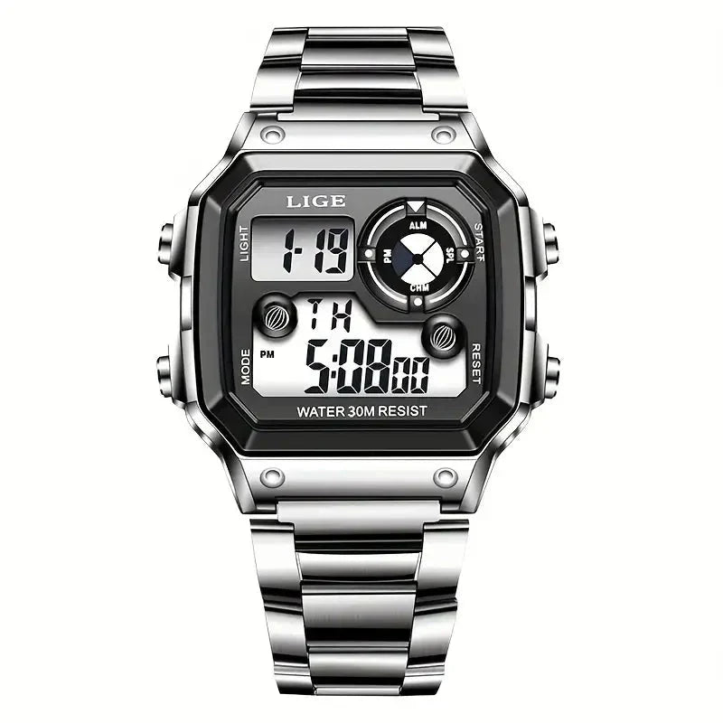 Relógio Masculino Digital Esportivo Lige Montclive MT536